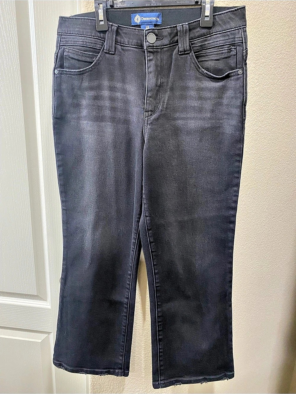 Democracy Straight Leg Jeans Black Waist 12